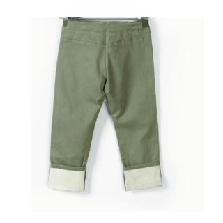ANDORINE-Cropped Flocked Denim Trousers on Design Life Kids
