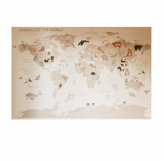 Animals of the World Map on Design Life Kids