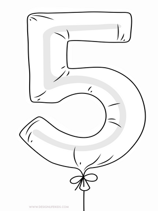 Design Life Kids-Balloon Numbers Coloring Book on Design Life Kids