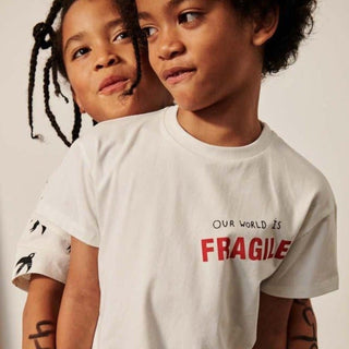 Beau Loves-Our World Is Fragile T-Shirt on Design Life Kids