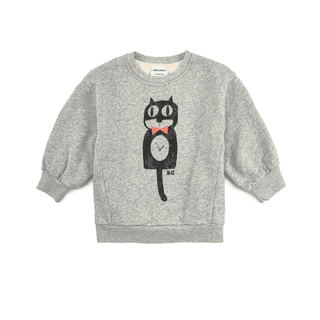 Bobo Choses Cat Clock Sweatshirt on Design Life KIds