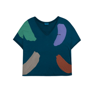 Bobo Choses Adults Brushstrokes V-Neck T-Shirt on Design Life Kids
