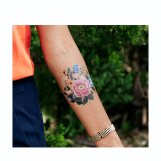 TATTLY-Stitched Bouquet Tattoo on Design Life Kids