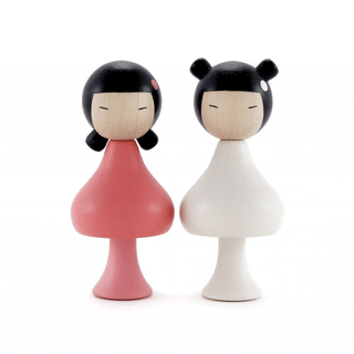 Clicques Toys Wooden Kokeshi Dolls on Design Life Kids