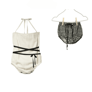 Little Creative Factory-Check Farmers Culotte on Design Life Kids