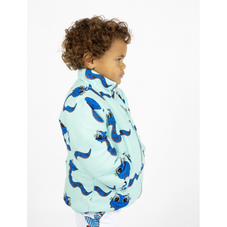 Banana Valentine-Blue Snakes Midi Coat on Design Life Kids