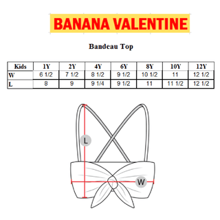 Banana Valentine-Daisies Bandeau Top on Design Life Kids