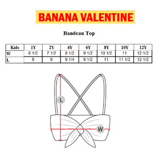 Banana Valentine-Candies Bandeau Top on Design Life Kids