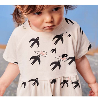 Beau Loves-Birds T-Shirt Dress on Design Life Kids