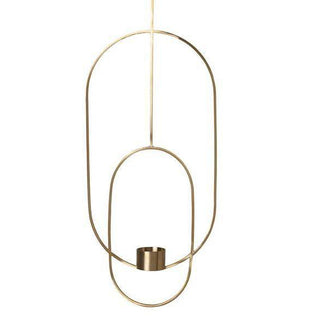FERM LIVING-Hanging Brass Oval Tea Light on Design Life Kids
