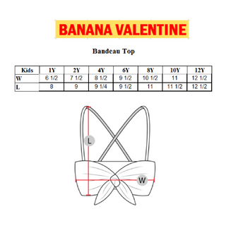 Banana Valentine-Checkers Bandeau Top on Design Life Kids