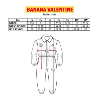 Banana Valentine-Snakes Boiler Suit on Design Life Kids