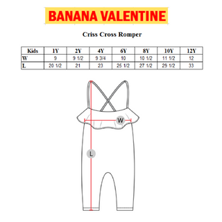 Banana Valentine-Tulips Criss Cross Romper on Design Life Kids