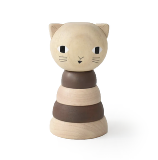 WEE GALLERY-Cat Wood Stacker on Design Life Kids
