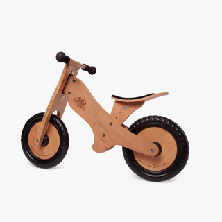 Kinderfeets Bamboo Balance Bike with Basket on DLK