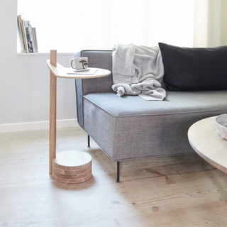 Form and Refine Wooden Stilk Side Table on DLK