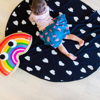 White Fox & Co-Hearts Roundie Blanket on Design Life Kids