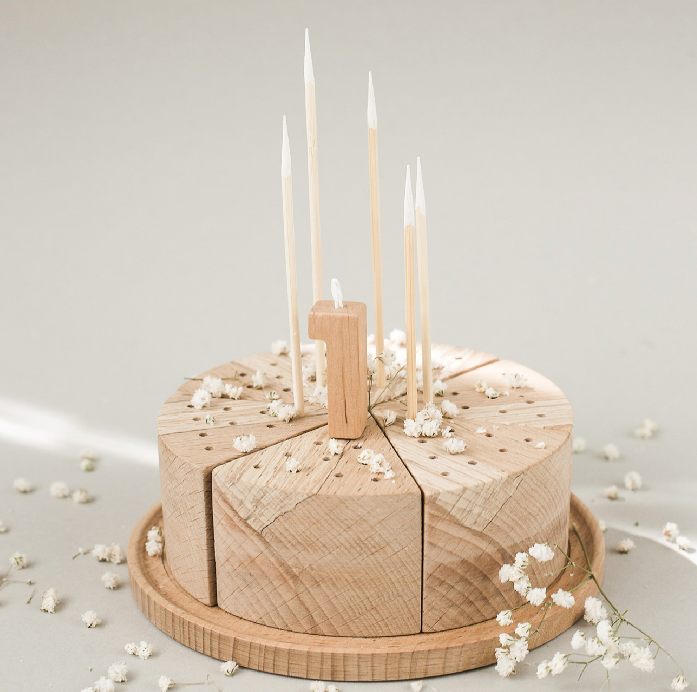 Wooden online birthday cake