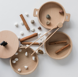 Handmade Wooden Sorting Plates on Design Life Kids