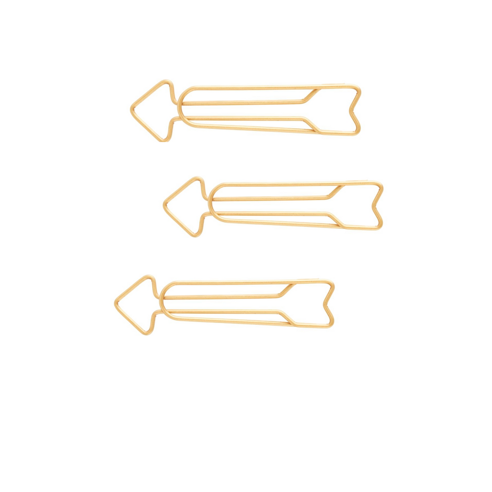 Arrows Paperclip Brass Arrow Paperclips – Design Life Kids