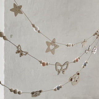 Loullou-Wooden Twinkle Stars Garland on Design Life Kids