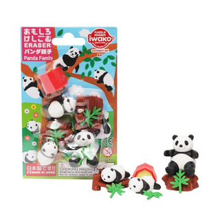 Iwako Japanese Panda Family Erasers