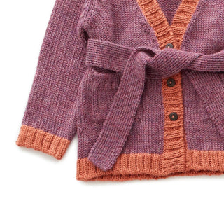 OEUF-Belted Knit Cardigan on Design Life Kids