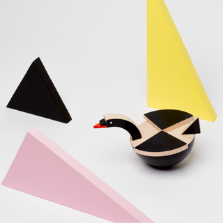Kutulu Black Wooden Swan Toy on Design Life Kids