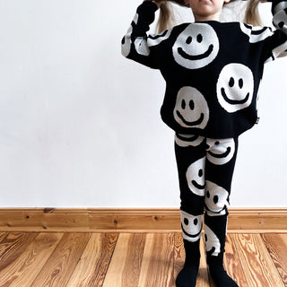 Little Man Happy Face Knit Legging on Design Life Kids