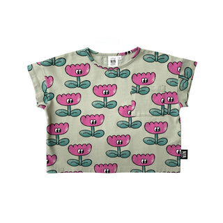 Little Man Happy Flower Crop top for kids. Shop clothing for all ages!