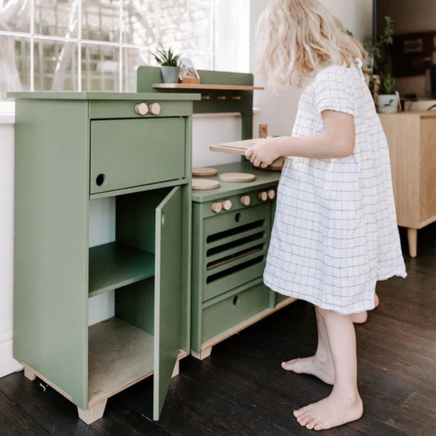 Handmade Modern Wooden Play Kitchen on Design Life Kids