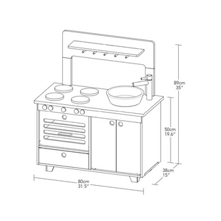 Midmini-Zoe Wooden Play Kitchen on Design Life Kids