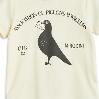 Mini Rodini Pigeons Short Sleeve Tee on Design Life Kids