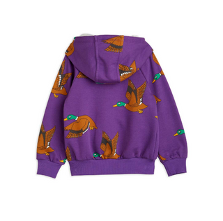 Mini Rodini Ducks AOP Zip Hoodie Sweatshirt on DLK