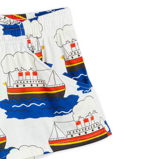 Mini Rodini Ferry Boat Print Shorts for kids on DLK