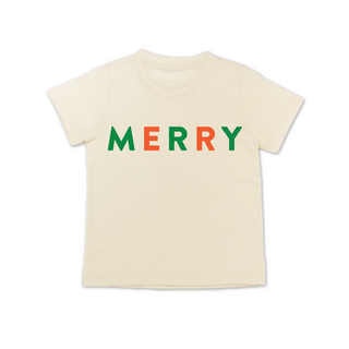 Modern Merry Christmas Shirt for Kids on DLK