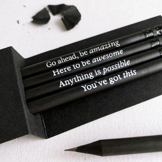 Motivational Black Pencil Set on Design Life Kids