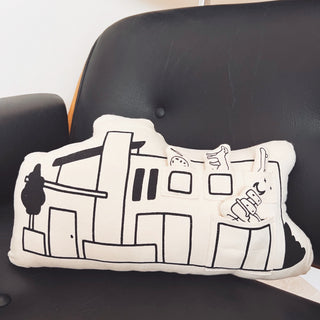 Modern House Pillow on DLK