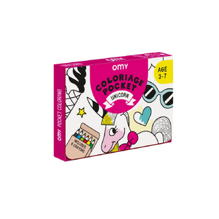 OMY-Unicorn Pocket Coloring Set on Design Life Kids