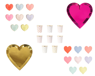 MERI MERI-Gold Heart Shaped Party Plates on Design Life Kids