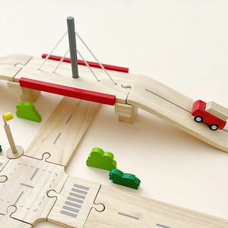 Plan Toys Wooden Road Set and Toy Cars on Design Life Kids