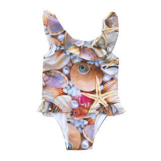 Romey Loves Lulu-Seashells Swimsuit on Design Life Kids