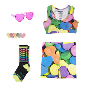 Romey Loves Lulu-Candy Hearts Sports Top on Design Life Kids