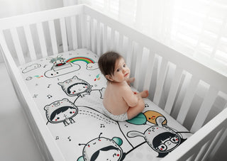 ROOKIE HUMANS-Party In My Crib Crib Sheet on Design Life Kids