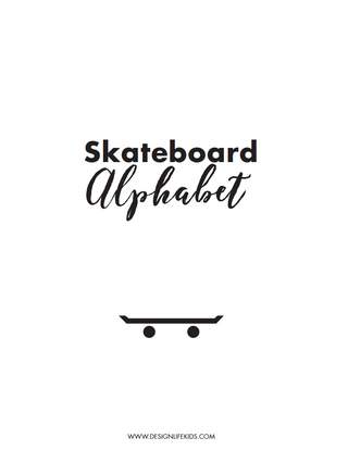 Design Life Kids-Skateboard Alphabet Printable on Design Life Kids