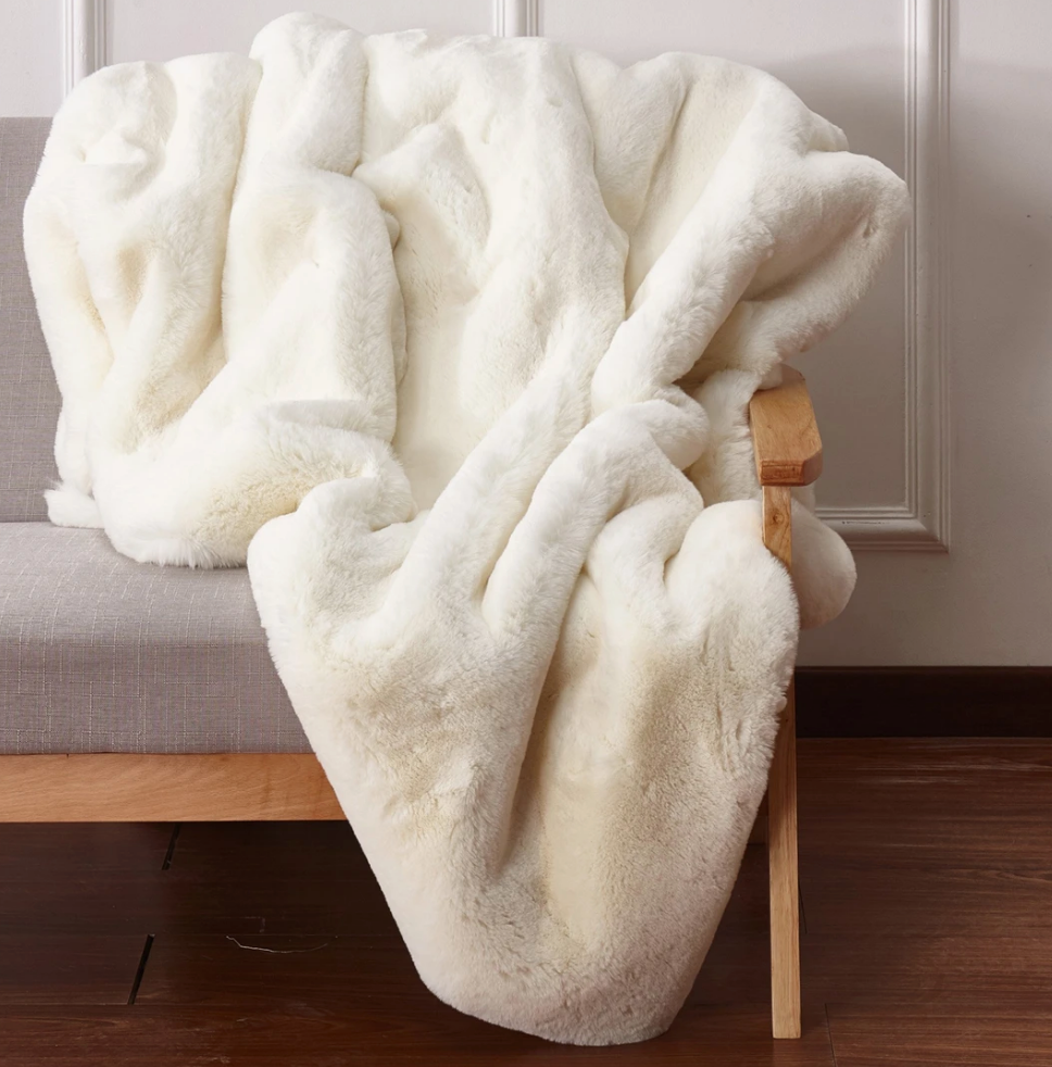 Kids faux fur blanket sale