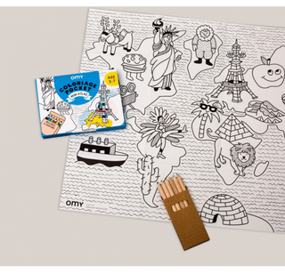 OMY-Atlas Pocket Coloring Set on Design Life Kids