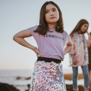 ANDORINE-Iridescent Sequin Skirt on Design Life Kids