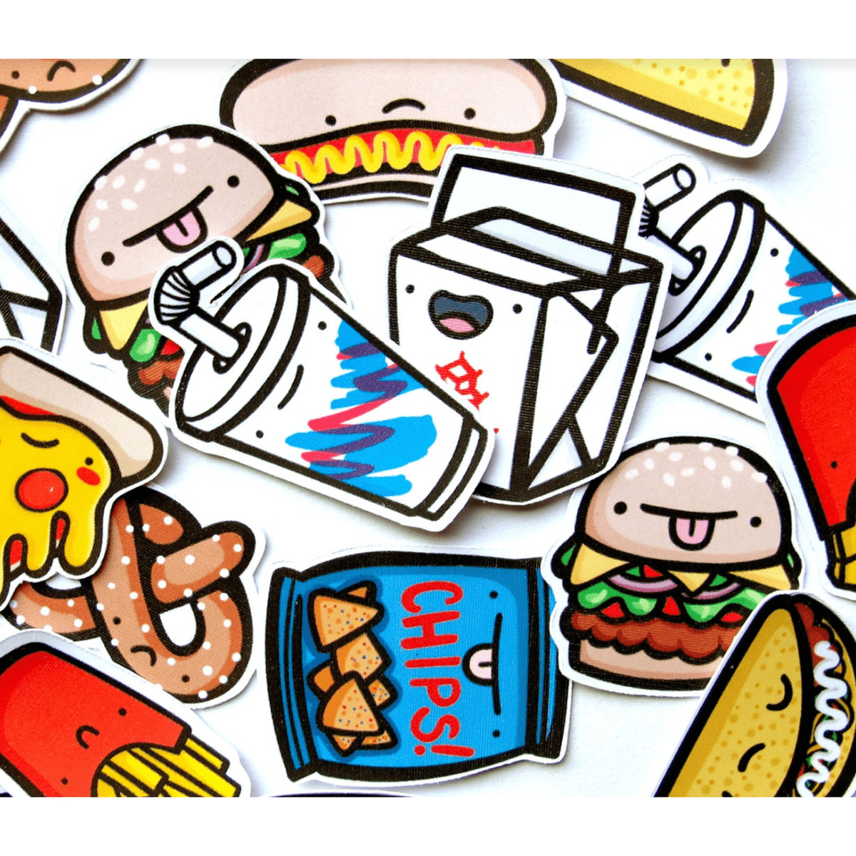 Kawaii Food Pairs Stickers