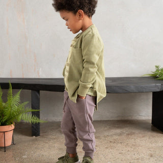OMAMIMINI-Textured Terry Sweatpants on Design Life Kids